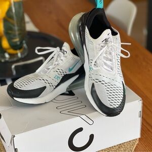 Nike Air Max 270 - White and Black and Teal